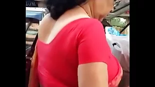 Big Boobed Indian Mature Wife in Saree and Blouse